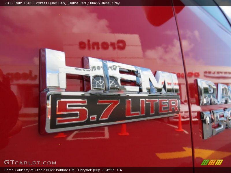 Flame Red / Black/Diesel Gray 2013 Ram 1500 Express Quad Cab