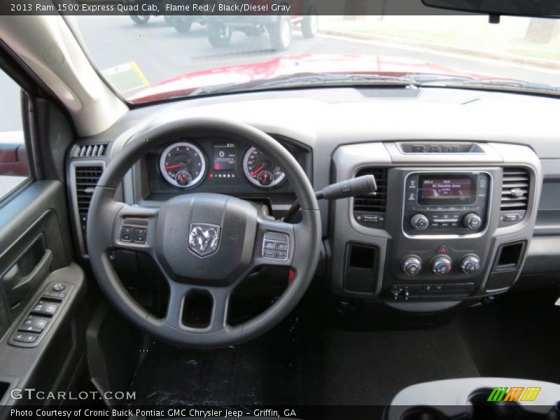 Flame Red / Black/Diesel Gray 2013 Ram 1500 Express Quad Cab