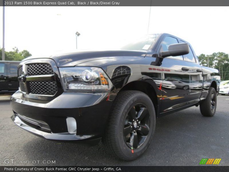 Black / Black/Diesel Gray 2013 Ram 1500 Black Express Quad Cab
