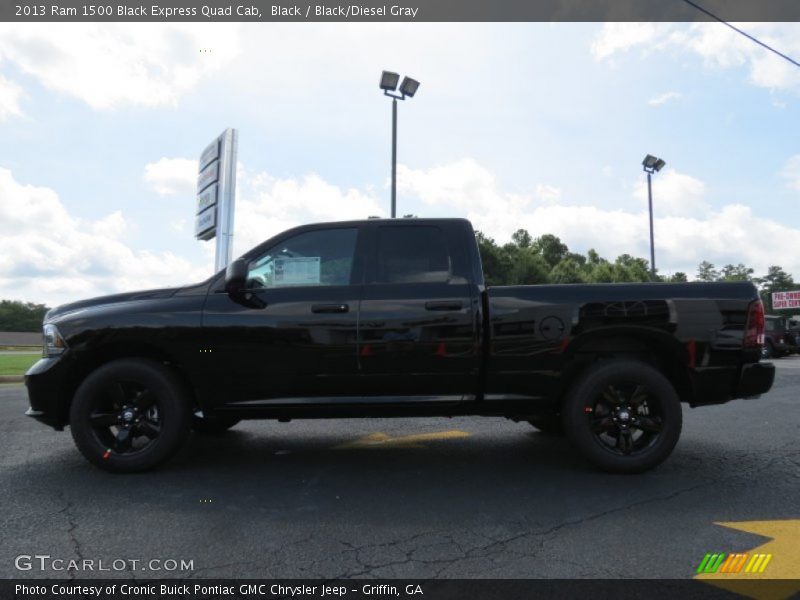 Black / Black/Diesel Gray 2013 Ram 1500 Black Express Quad Cab