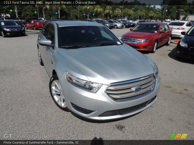 Ingot Silver Metallic / Charcoal Black 2013 Ford Taurus SEL AWD