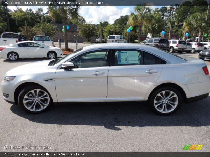 Ingot Silver Metallic / Charcoal Black 2013 Ford Taurus SEL AWD