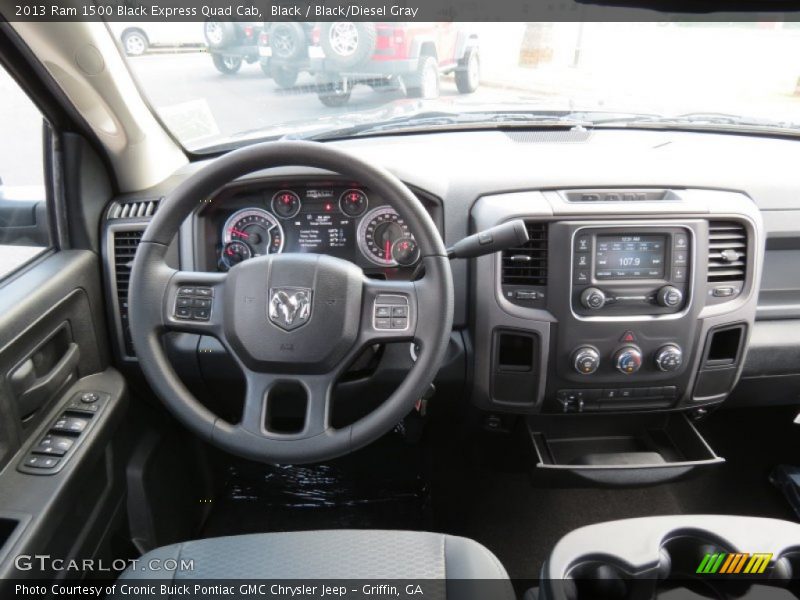 Black / Black/Diesel Gray 2013 Ram 1500 Black Express Quad Cab