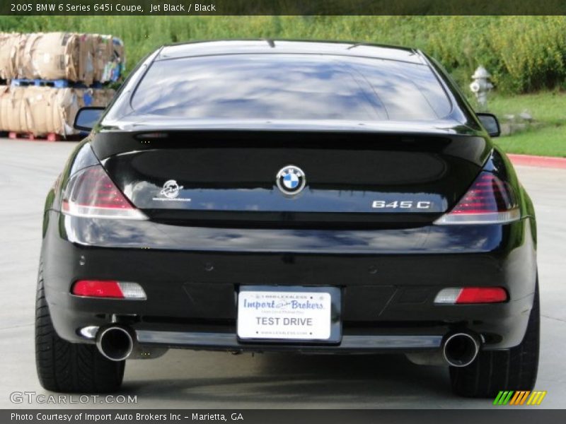 Jet Black / Black 2005 BMW 6 Series 645i Coupe