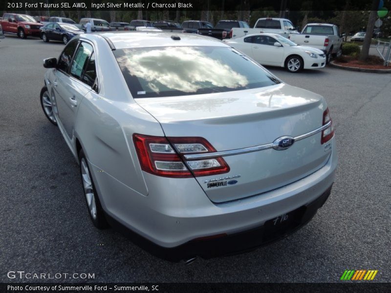 Ingot Silver Metallic / Charcoal Black 2013 Ford Taurus SEL AWD