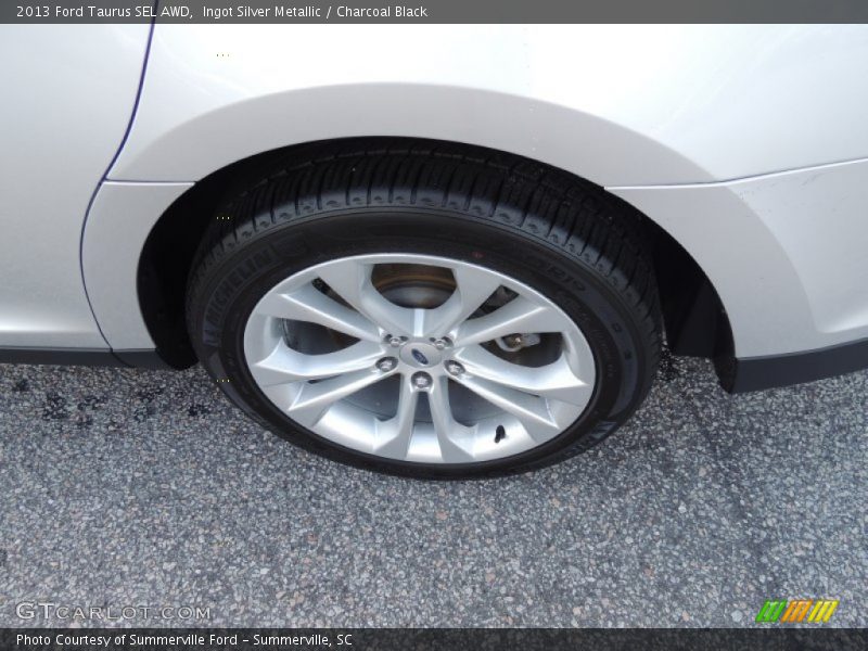 Ingot Silver Metallic / Charcoal Black 2013 Ford Taurus SEL AWD