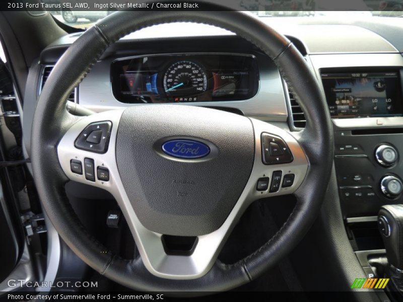 Ingot Silver Metallic / Charcoal Black 2013 Ford Taurus SEL AWD