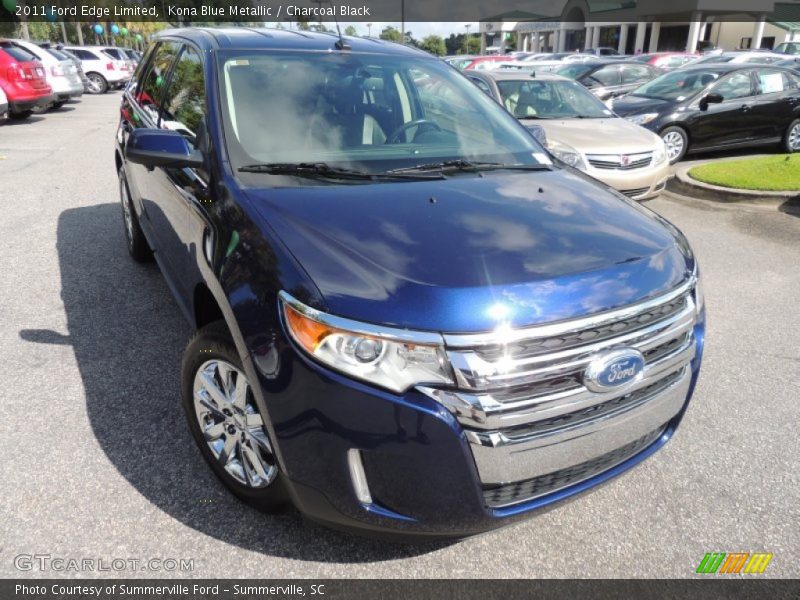 Kona Blue Metallic / Charcoal Black 2011 Ford Edge Limited