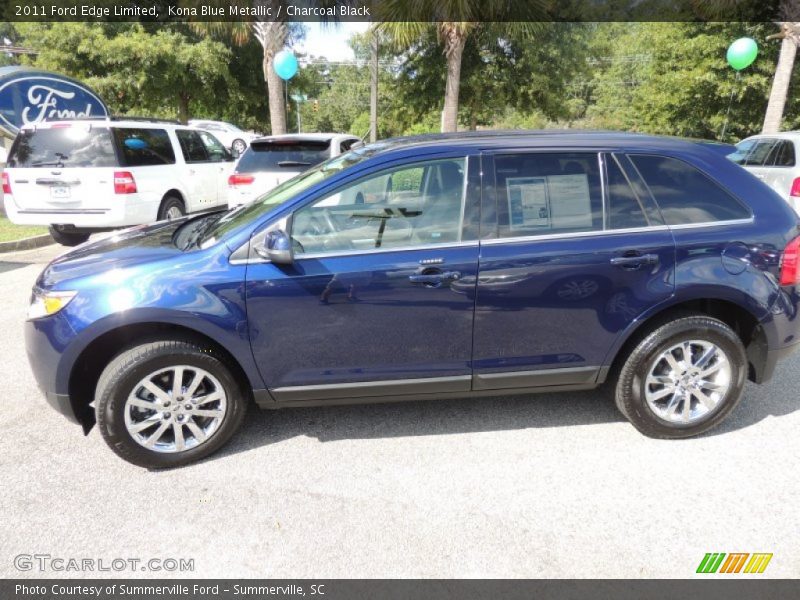 Kona Blue Metallic / Charcoal Black 2011 Ford Edge Limited