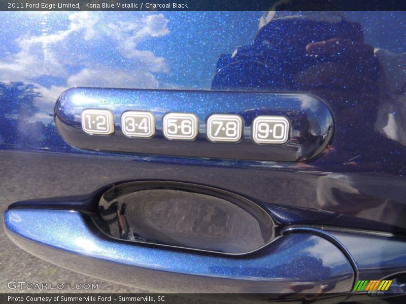 Kona Blue Metallic / Charcoal Black 2011 Ford Edge Limited