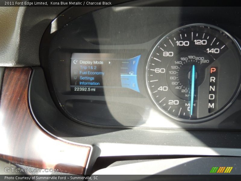Kona Blue Metallic / Charcoal Black 2011 Ford Edge Limited