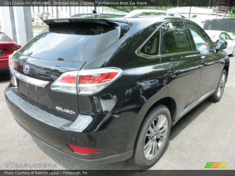 Obsidian Black / Saddle Tan/Espresso Birds Eye Maple 2013 Lexus RX 450h AWD