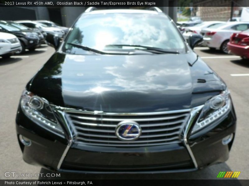 Obsidian Black / Saddle Tan/Espresso Birds Eye Maple 2013 Lexus RX 450h AWD