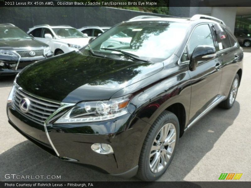 Obsidian Black / Saddle Tan/Espresso Birds Eye Maple 2013 Lexus RX 450h AWD