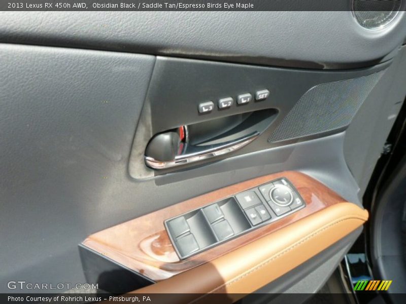 Obsidian Black / Saddle Tan/Espresso Birds Eye Maple 2013 Lexus RX 450h AWD