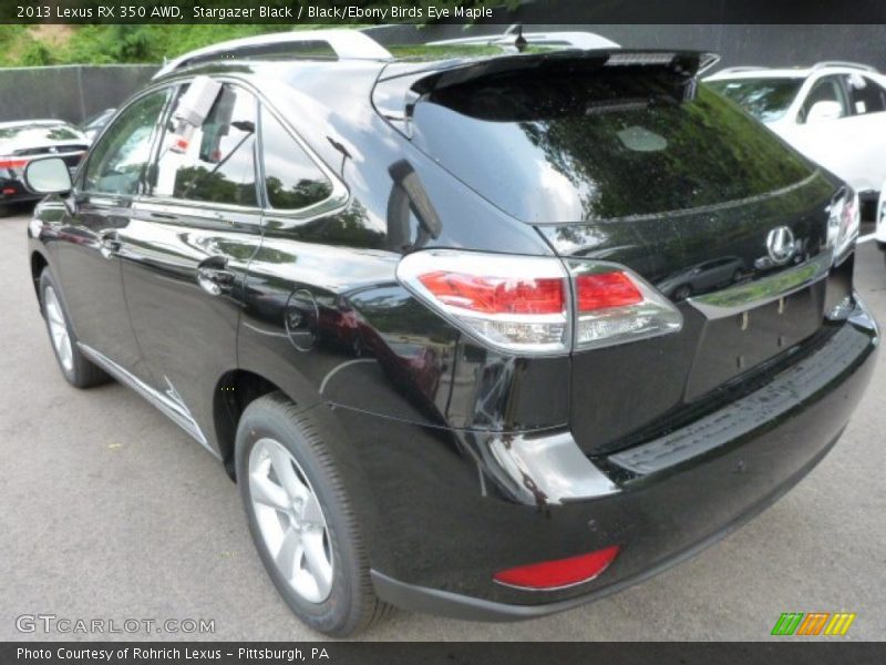 Stargazer Black / Black/Ebony Birds Eye Maple 2013 Lexus RX 350 AWD