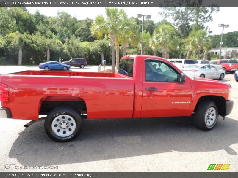 Victory Red / Dark Titanium 2008 Chevrolet Silverado 1500 Work Truck Regular Cab