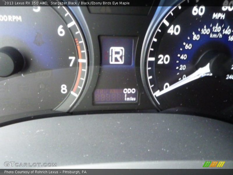 Stargazer Black / Black/Ebony Birds Eye Maple 2013 Lexus RX 350 AWD