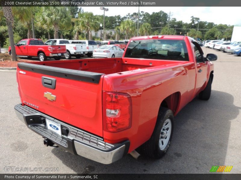 Victory Red / Dark Titanium 2008 Chevrolet Silverado 1500 Work Truck Regular Cab