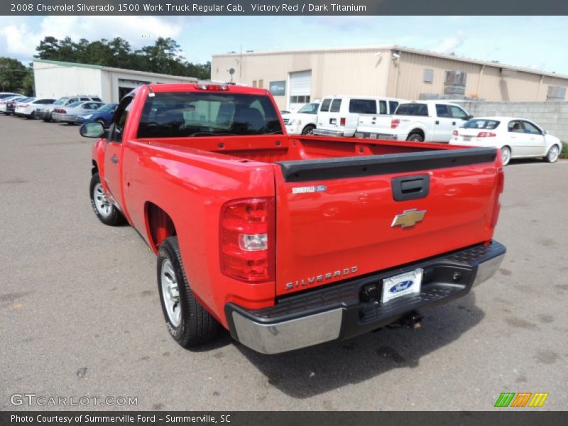 Victory Red / Dark Titanium 2008 Chevrolet Silverado 1500 Work Truck Regular Cab