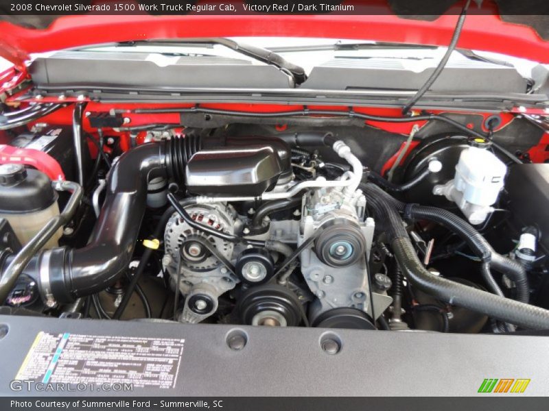 Victory Red / Dark Titanium 2008 Chevrolet Silverado 1500 Work Truck Regular Cab