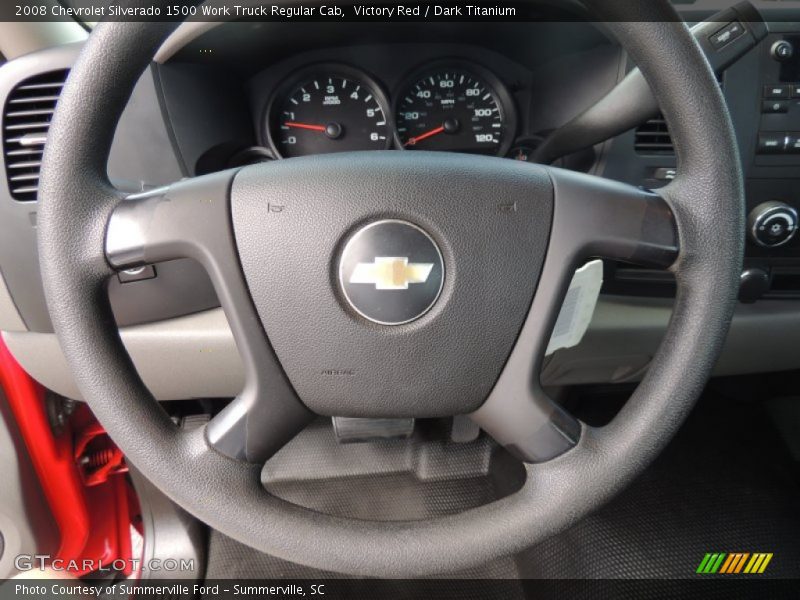Victory Red / Dark Titanium 2008 Chevrolet Silverado 1500 Work Truck Regular Cab
