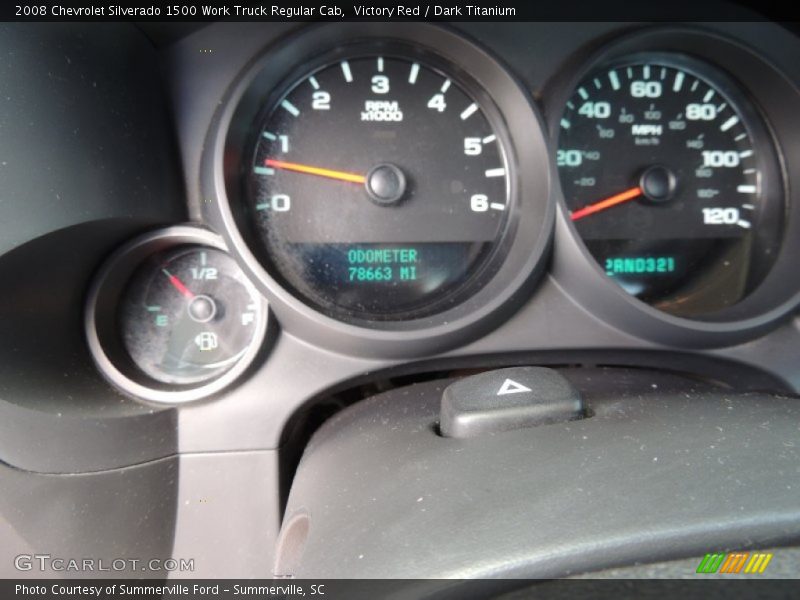 Victory Red / Dark Titanium 2008 Chevrolet Silverado 1500 Work Truck Regular Cab
