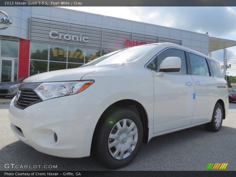 Pearl White / Gray 2013 Nissan Quest 3.5 S