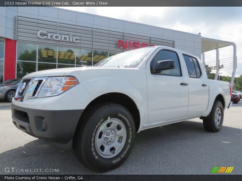Glacier White / Steel 2013 Nissan Frontier S V6 Crew Cab