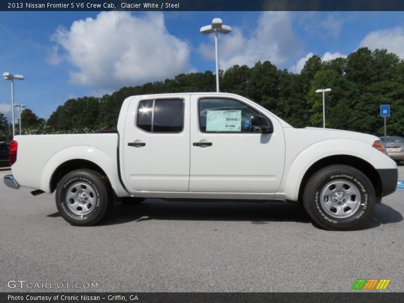 Glacier White / Steel 2013 Nissan Frontier S V6 Crew Cab