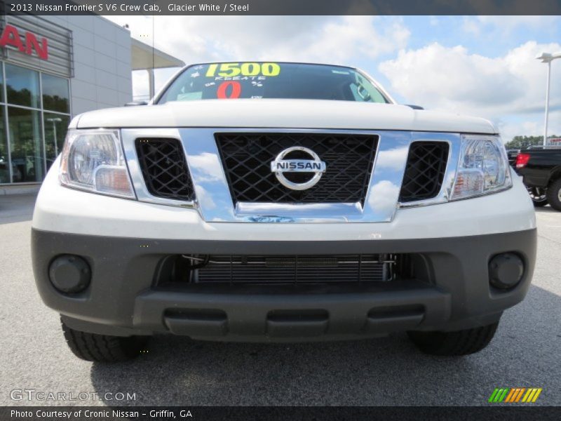 Glacier White / Steel 2013 Nissan Frontier S V6 Crew Cab