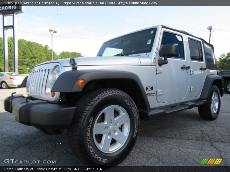 Bright Silver Metallic / Dark Slate Gray/Medium Slate Gray 2009 Jeep Wrangler Unlimited X