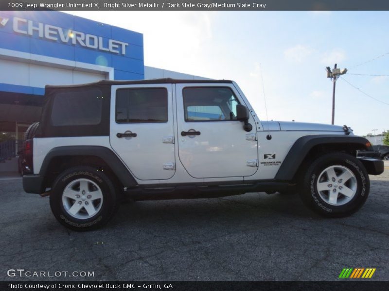 Bright Silver Metallic / Dark Slate Gray/Medium Slate Gray 2009 Jeep Wrangler Unlimited X