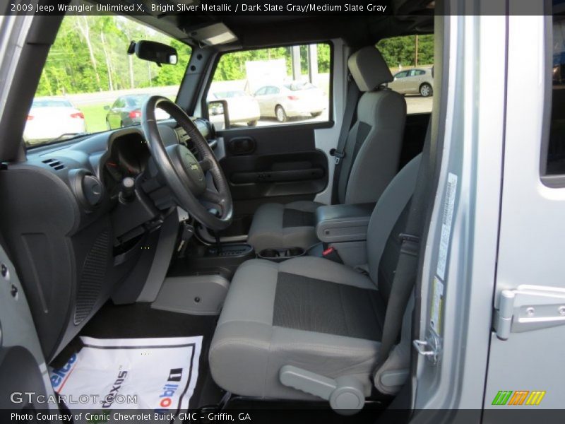 Bright Silver Metallic / Dark Slate Gray/Medium Slate Gray 2009 Jeep Wrangler Unlimited X