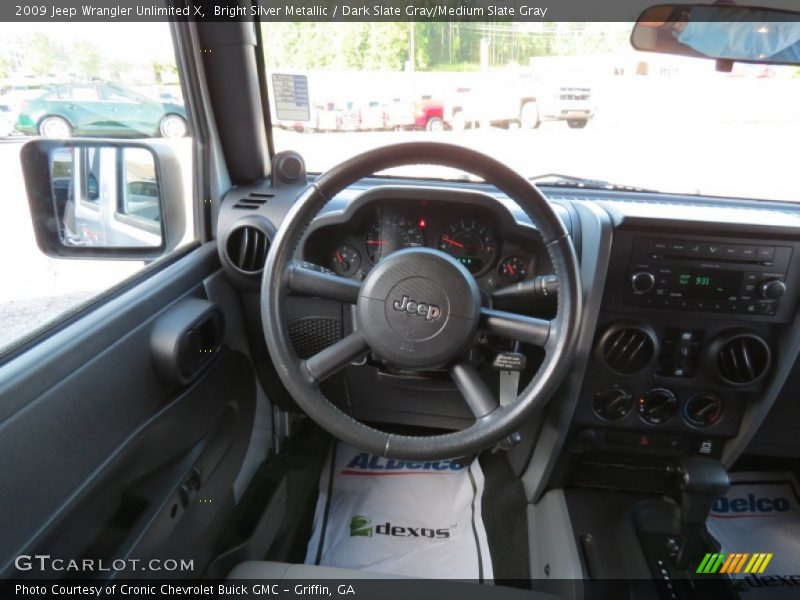 Bright Silver Metallic / Dark Slate Gray/Medium Slate Gray 2009 Jeep Wrangler Unlimited X