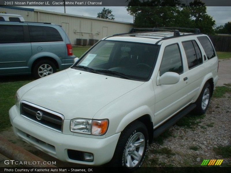 Glacier White Pearl / Charcoal 2003 Nissan Pathfinder LE