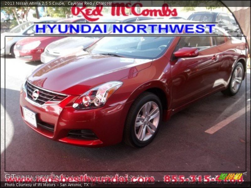 Cayenne Red / Charcoal 2013 Nissan Altima 2.5 S Coupe