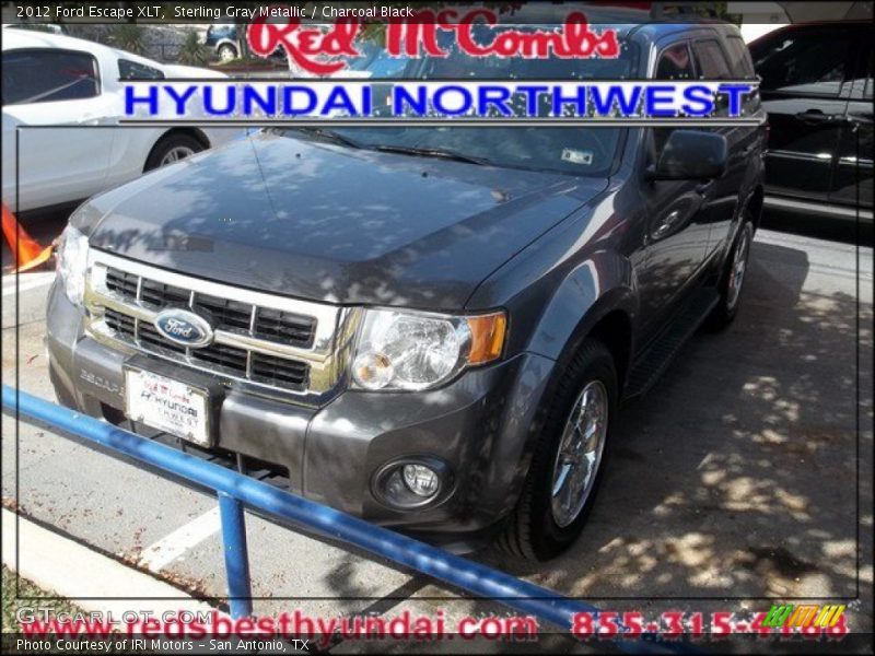 Sterling Gray Metallic / Charcoal Black 2012 Ford Escape XLT
