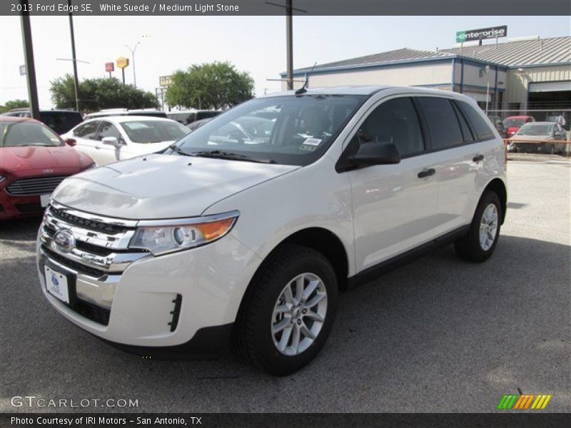 White Suede / Medium Light Stone 2013 Ford Edge SE