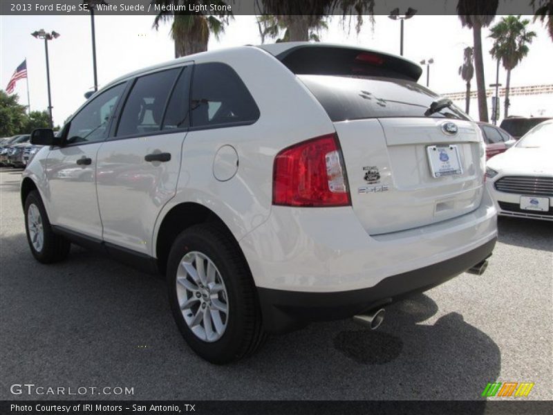 White Suede / Medium Light Stone 2013 Ford Edge SE