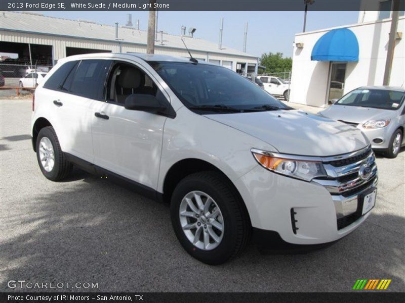 White Suede / Medium Light Stone 2013 Ford Edge SE