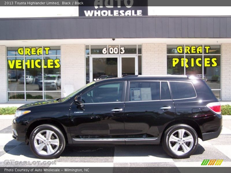 Black / Black 2013 Toyota Highlander Limited