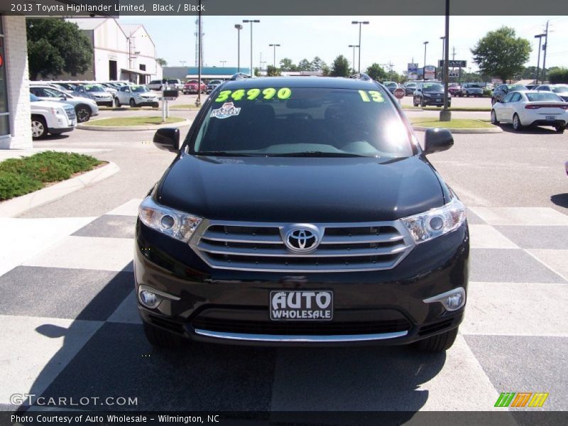 Black / Black 2013 Toyota Highlander Limited
