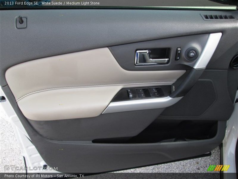 White Suede / Medium Light Stone 2013 Ford Edge SE