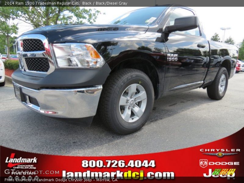 Black / Black/Diesel Gray 2014 Ram 1500 Tradesman Regular Cab