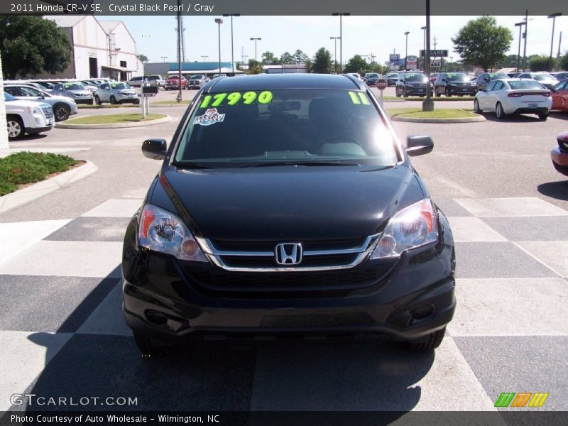 Crystal Black Pearl / Gray 2011 Honda CR-V SE