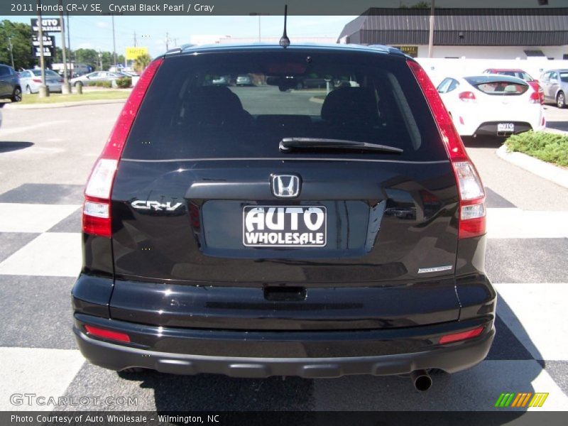 Crystal Black Pearl / Gray 2011 Honda CR-V SE