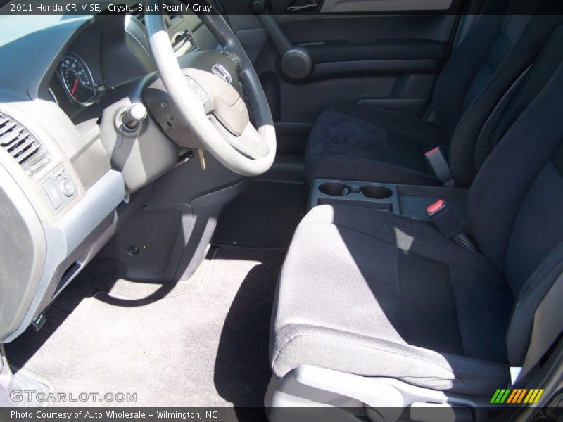 Crystal Black Pearl / Gray 2011 Honda CR-V SE