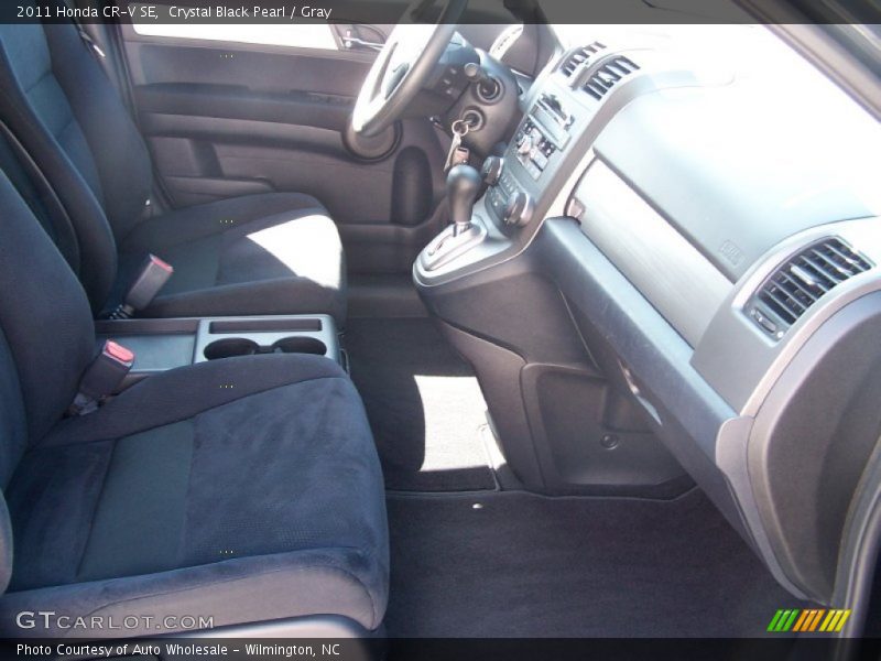 Crystal Black Pearl / Gray 2011 Honda CR-V SE