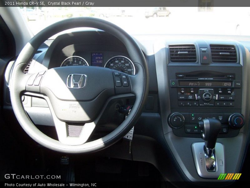Crystal Black Pearl / Gray 2011 Honda CR-V SE